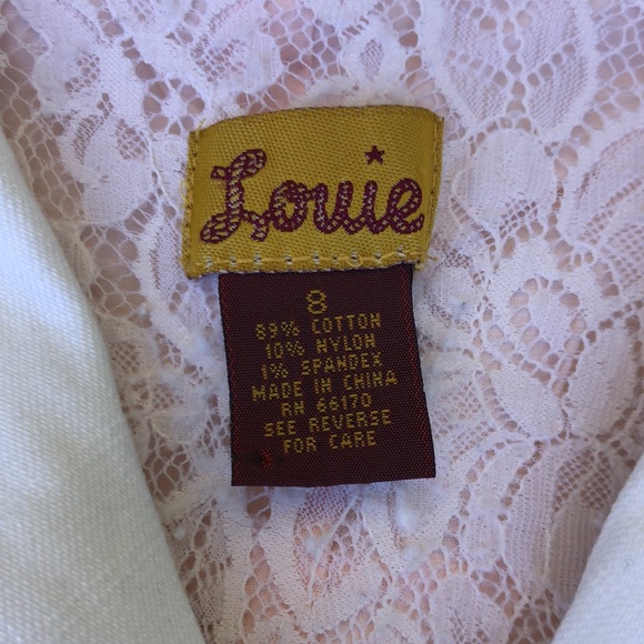 Louie white jean jacket with wide sleeves - Picture 4 of 7